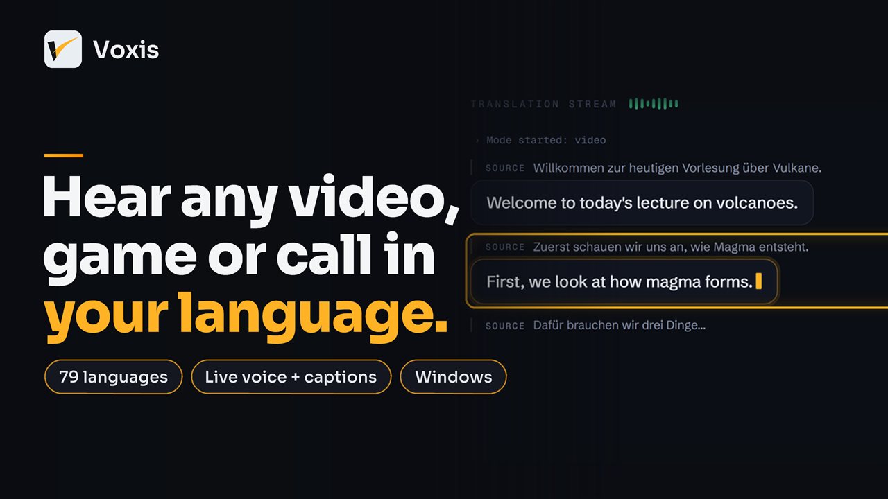 Voxis overview video cover: hear any video, game or call in your language
